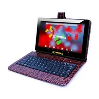 10.1" 1280x800 IPS 2GB RAM 32GB Storage Android 12 Tablet with Crocodile Style Leather Keyboard/ Pop Holder and Pen Stylus