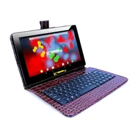 10.1" 1280x800 IPS 2GB RAM 32GB Storage Android 12 Tablet with Brown Crocodile Style Leather Keyboard/ Pop Holder and Pen Stylus"