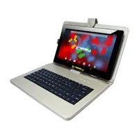 10.1" 1280x800 IPS 2GB RAM 32GB Storage Android 12 Tablet with Silver Leather Keyboard/ Pop Holder and Pen Stylus"