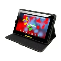 10.1" 1280x800 IPS 2GB RAM 32GB Storage Android 12 Tablet with Black Leather Case/ Pop Holder and Pen Stylus"