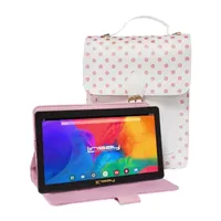 7" Quad Core 2GB RAM 32GB Storage Android 12 Tablet with Pink Leather Case and Fashion Handbag"