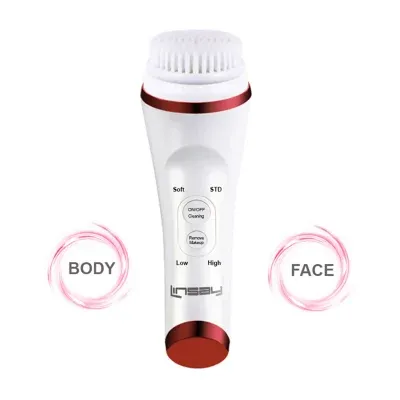 LINSAY UltraSonic Facial & Body cleansing Brush with Temperature control
