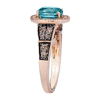 Le Vian® Grand Sample Sale™ Ring featuring 1 1/3 CT. Blueberry Zircon™ 3/8 CT. Chocolate Diamonds® 1/8 CT. Vanilla Diamonds® set in 14K Strawberry Gold®