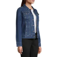 Liz Claiborne Midweight Denim Jacket-Tall