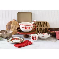 Martha Stewart Festive Bow 4-pc. Ceramic Dinner Plate