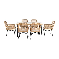 Beson 7-pc. Cushioned Rectangular Dining Set