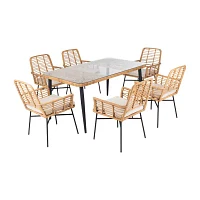 Beson 7-pc. Cushioned Rectangular Dining Set