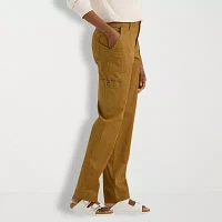 Lee Ultra Lux Womens Mid Rise Stretch Fabric Straight Cargo Pant