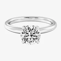 Classic Collection Womens 2 CT. Natural White Diamond 14K Gold Round Solitaire Engagement Ring