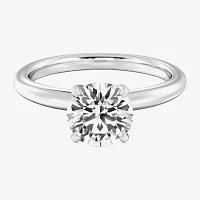 Womens 2 CT. Natural White Diamond 14K Gold Round Solitaire Engagement Ring