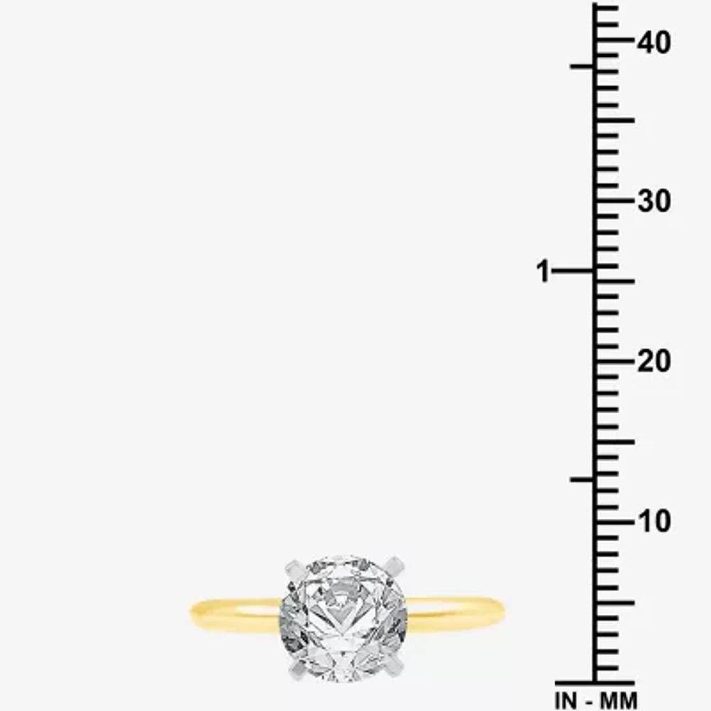 Classic Collection Womens CT. Natural White Diamond 14K Gold Round Solitaire Engagement Ring