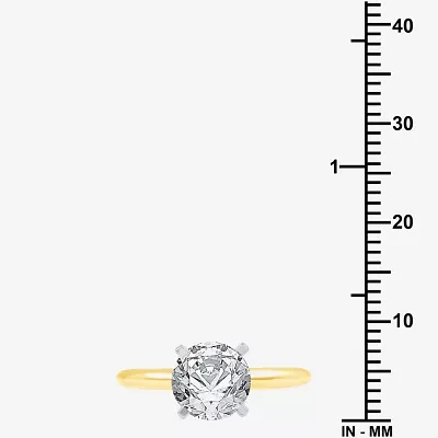 Classic Collection Womens CT. Natural White Diamond 14K Gold Round Solitaire Engagement Ring