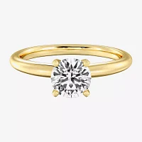 Classic Collection Womens 1 1/4 CT. Natural White Diamond 14K Gold Round Solitaire Engagement Ring