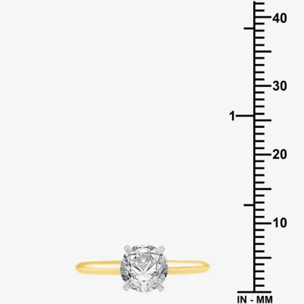 Classic Collection Womens 1 1/4 CT. Natural White Diamond 14K Gold Round Solitaire Engagement Ring