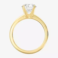 Deluxe Collection Womens 2 CT. Natural White Diamond 14K Gold Round Solitaire Engagement Ring