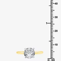 Deluxe Collection Womens 2 CT. Natural White Diamond 14K Gold Round Solitaire Engagement Ring