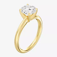 Deluxe Collection Womens 2 CT. Natural White Diamond 14K Gold Round Solitaire Engagement Ring