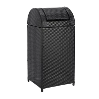 Wicker Patio Trash Cans