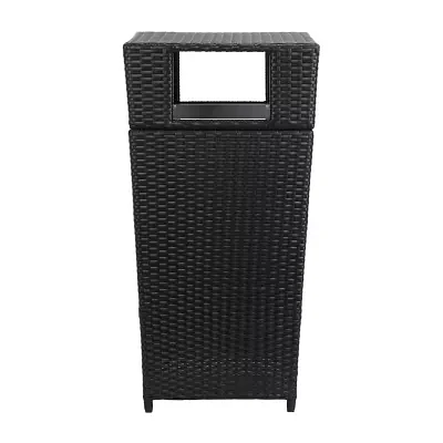 Wicker Patio Trash Cans