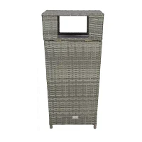 Patio Wicker Trash Cans