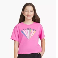 Champion Big Girls Crew Neck Short Sleeve Graphic T-Shirt