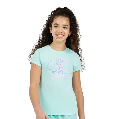 Champion Big Girls Crew Neck Short Sleeve Graphic T-Shirt