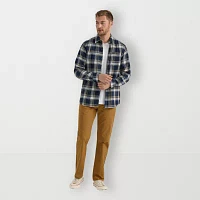 Lee Extreme Motion All Purpose Mens Regular Fit Long Sleeve Plaid Button-Down Shirt