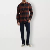 Lee Extreme Motion All Purpose Mens Regular Fit Long Sleeve Plaid Button-Down Shirt
