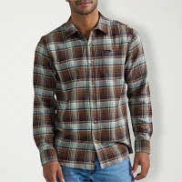 Lee Extreme Motion All Purpose Mens Regular Fit Long Sleeve Plaid Button-Down Shirt