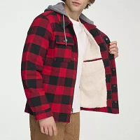 Levi's® Men's Sherpa Lined Hooded Plaid Shirt Jacket
