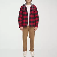Levi's® Men's Sherpa Lined Hooded Plaid Shirt Jacket