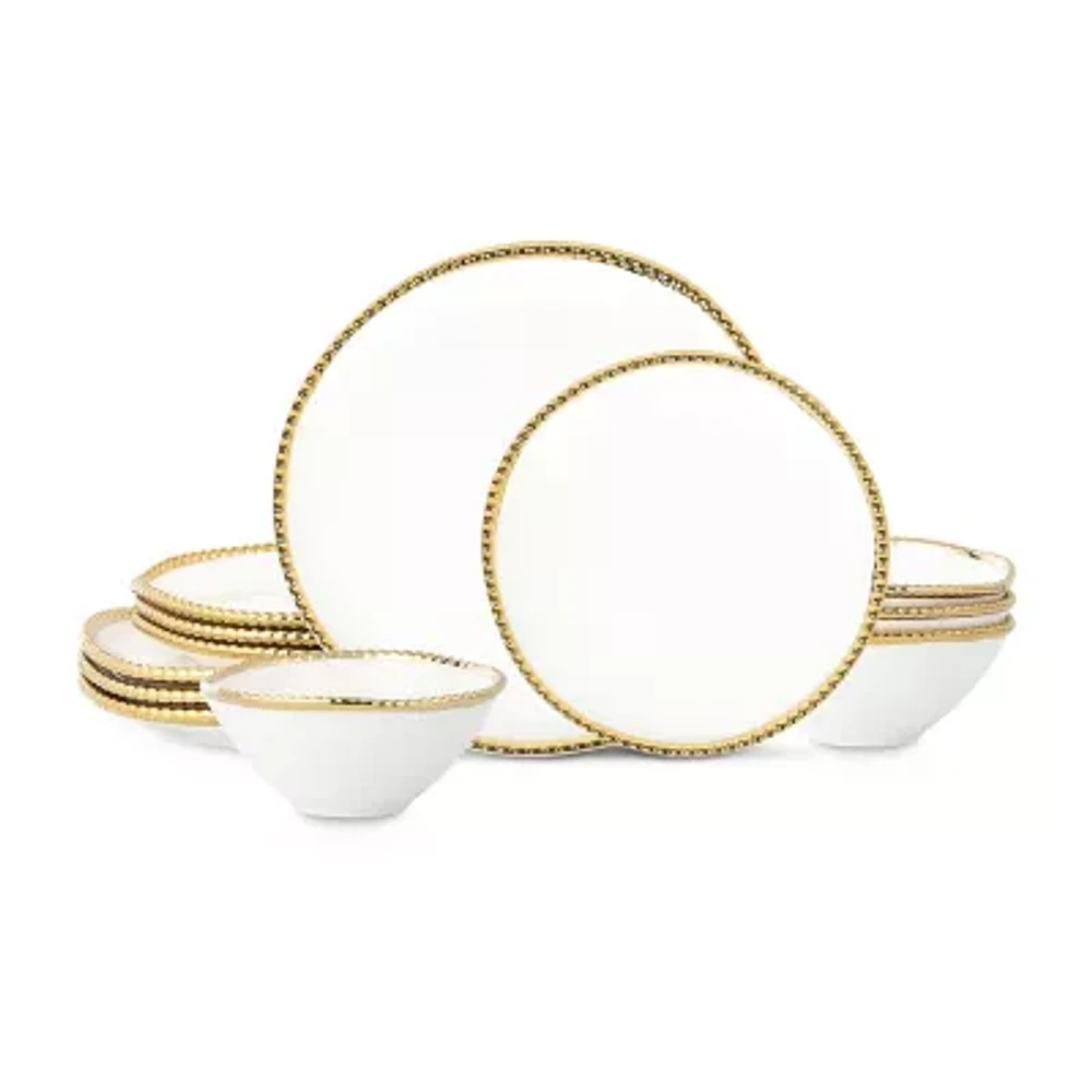 Christian Siriano New York Akoya 4-pc. Porcelain Dinnerware Set