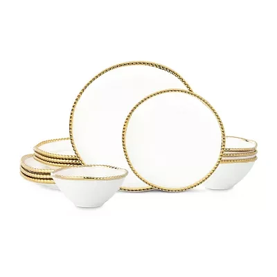 Christian Siriano New York Akoya 4-pc. Porcelain Dinnerware Set
