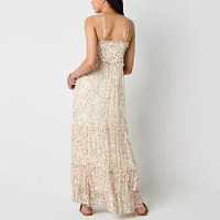 Arizona Womens Sleeveless Patchwork Maxi Dress Juniors