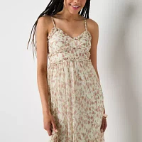 Arizona Womens Sleeveless Patchwork Maxi Dress Juniors