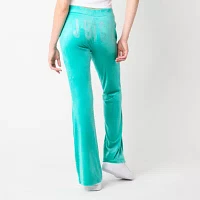 Juicy By Couture Womens Mid Rise Flare Track Pant-Juniors