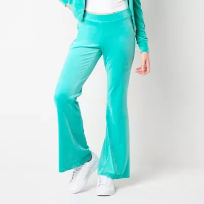 Juicy By Couture Womens Mid Rise Flare Track Pant-Juniors