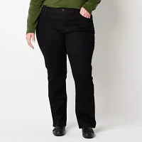 St. John's Bay Womens Mid Rise Straight Leg Jean