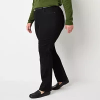 St. John's Bay Womens Mid Rise Straight Leg Jean