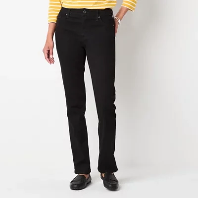 St. John's Bay Womens Mid Rise Straight Leg Jean