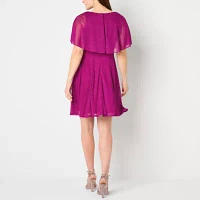 Danny & Nicole Womens Short Sleeve Fit + Flare Dress