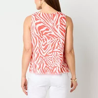 Liz Claiborne Tall Womens V Neck Short Sleeve Blouse