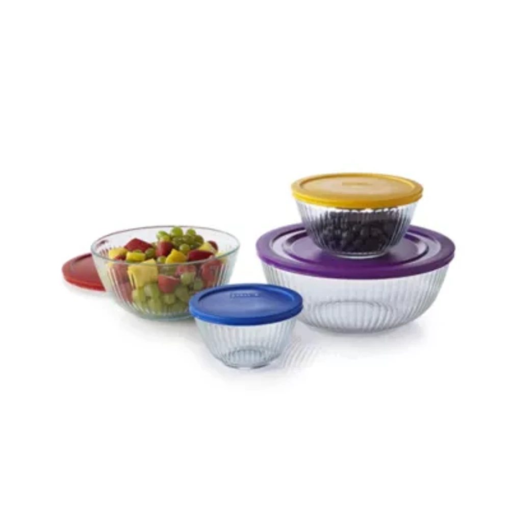 Pyrex® 8-pc. Sculptured Mixing Bowl Set