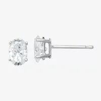 True Light / CT. T.W. Lab Created White Moissanite 14K White Gold 6mm Stud Earrings