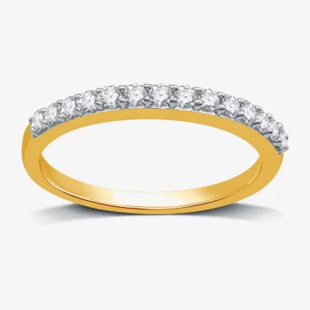 I Said Yes (H-I / I1) 1/4 CT. T.W. Lab Grown White Diamond Sterling Silver or 14K Gold Over Wedding Band