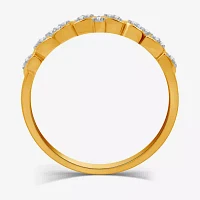I Said Yes (H-I / I1) 1/10 CT. T.W. Lab Grown White Diamond Sterling Silver or 14K Gold Over Wedding Band