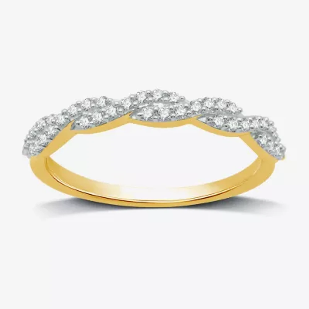 I Said Yes (H-I / I1) 1/4 CT. T.W. Lab Grown White Diamond Sterling Silver or 14K Gold Over Wedding Band