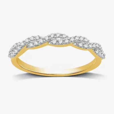 I Said Yes (H-I / I1) 1/4 CT. T.W. Lab Grown White Diamond Sterling Silver or 14K Gold Over Wedding Band