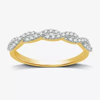 I Said Yes (H-I / I1) 1/4 CT. T.W. Lab Grown White Diamond Sterling Silver or 14K Gold Over Wedding Band