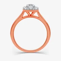 (H-I / I1) I Said Yes Womens 1 CT. T.W. Lab Grown White Diamond Sterling Silver or 14K Gold Over Cushion Halo Bridal Set